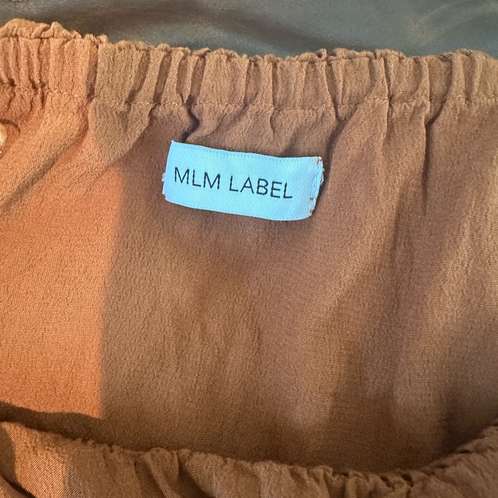 MLM Orange Ruffled Off-the-Shoulder Sundress - Picture 3 of 5